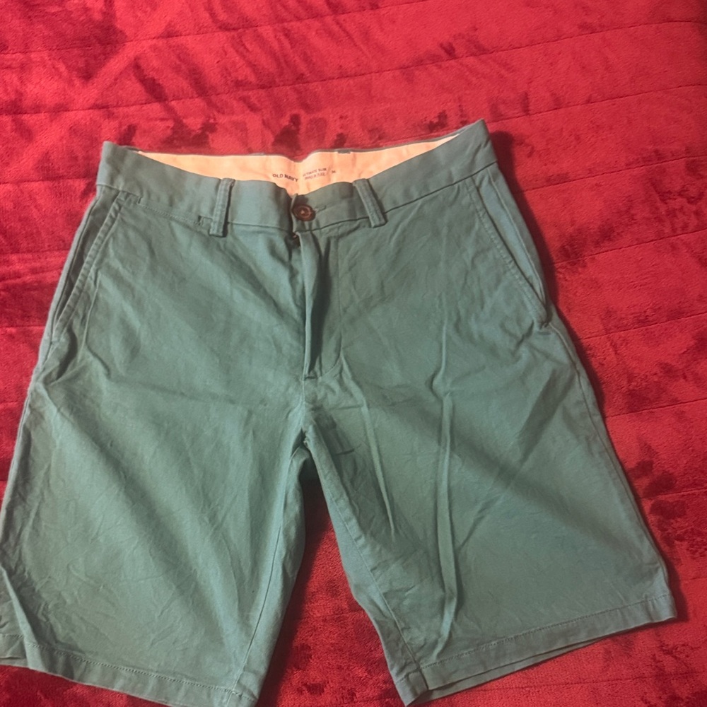 Old Navy Teal Ultimate Slim Shorts